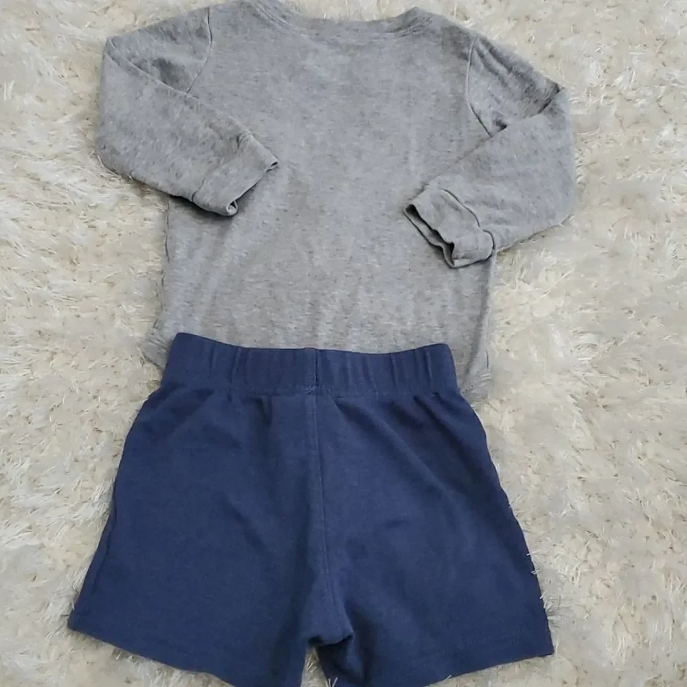 18 month boys long sleeve shirt with shorts.